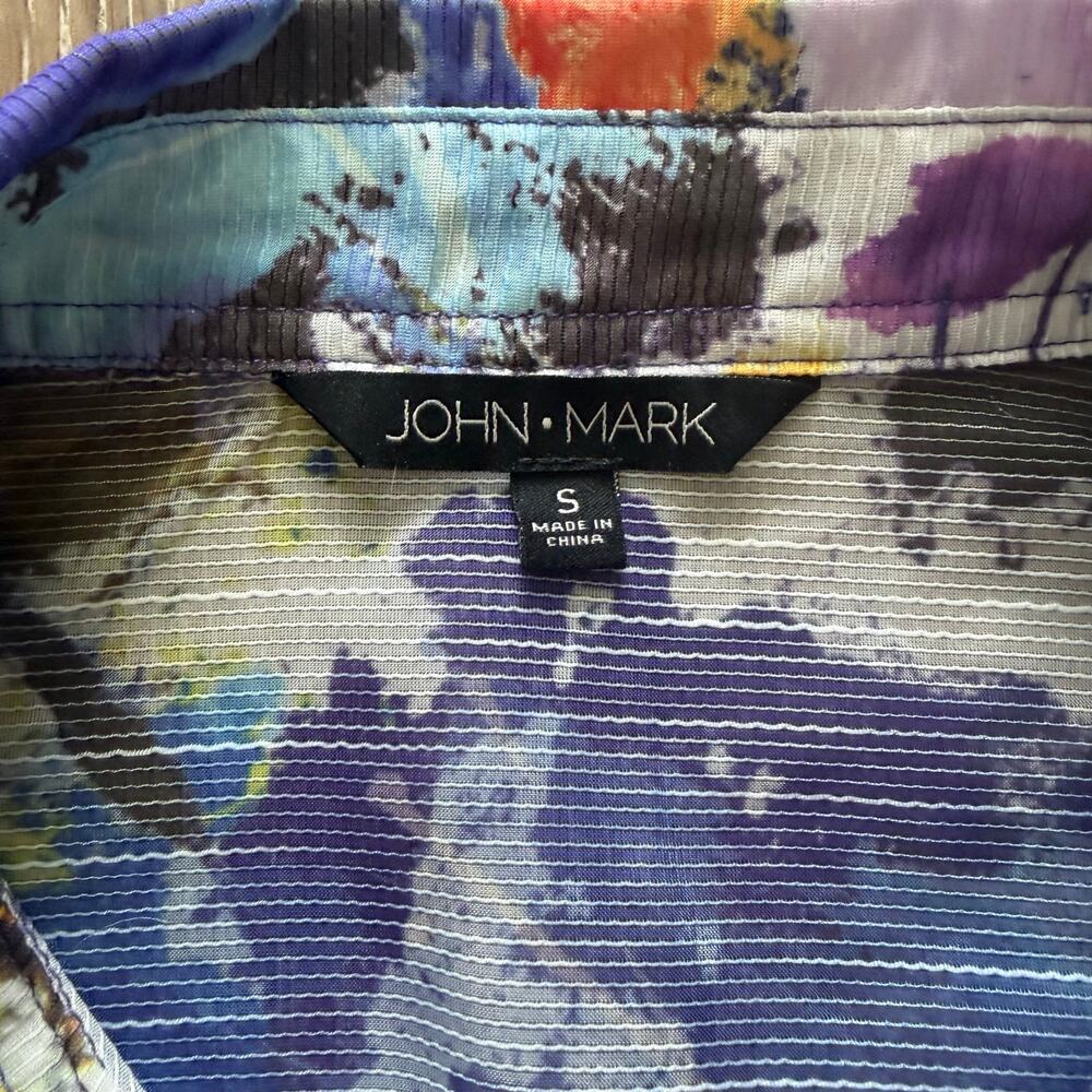 John Mark Abstract Print Button Down Shirt Womens Small - Picture 6 of 7